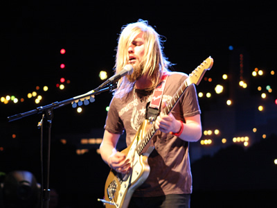 Russell Marsden of Band of Skulls Russell Marsden of Band of Skulls at PBS Party at SXSW Interactive at the Austin City Limits Studio